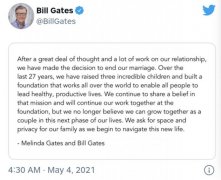 比尔盖茨夫妇宣布离婚 结束27年婚姻
